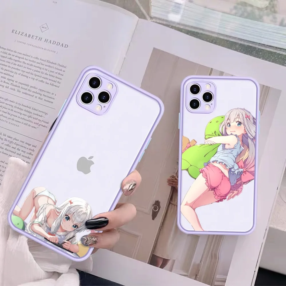 Cute Girl Izumi Sagiri Phone Case for iPhone 14 11 12 13 Mini Pro Max 8 7 Plus X XR XS MAX Translucent Matte Cover