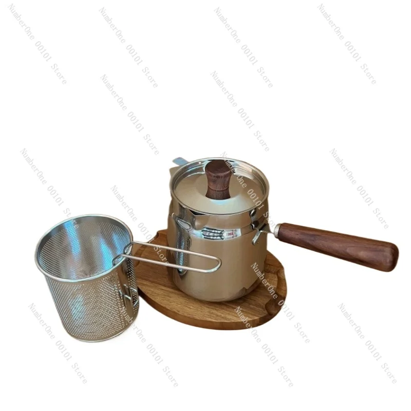 

304 stainless steel fryer for household use, small size, raised and deepened