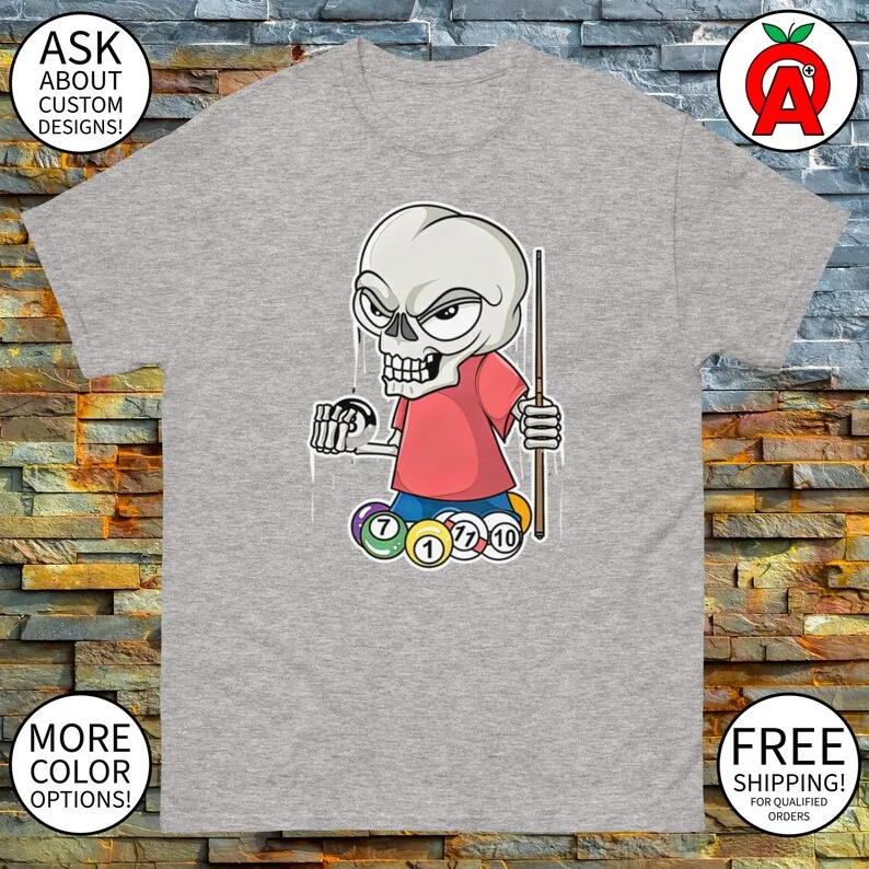 Pool Tee Shirt - Billiards-Inspired Design for Men Women and Unisex - Cool and Unique Pool Lover Gift