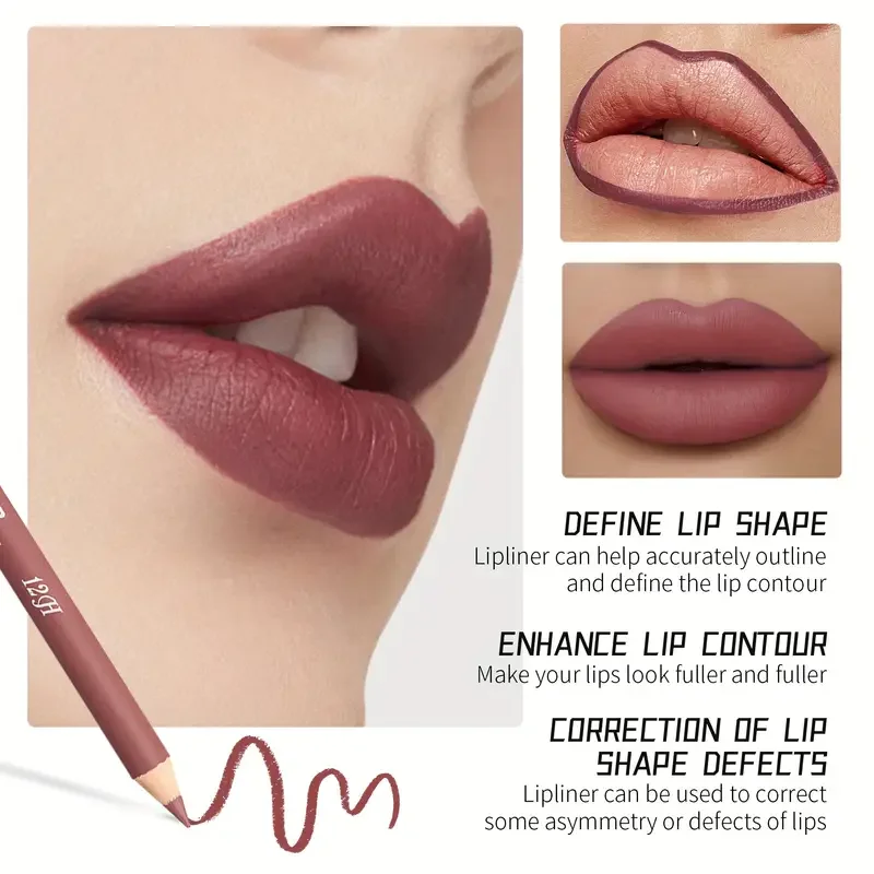 2pcs Waterproof Long-Lasting Matte Lip Makeup Set - Lip Liner