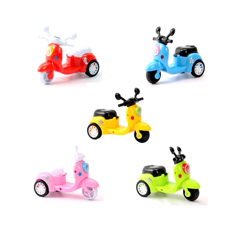 1/2pcs Cartoon Simulation Rebound Inertia Motorcycle Model Decoration Photography props Plastic Mini Home Small Ornaments