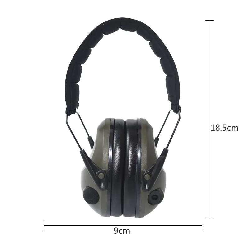 Anti-Noise Headset For Hunter Tactical 6S Shooting Military Intelligent Soundproof Earmuffs Widened Headband Thicken Sponge