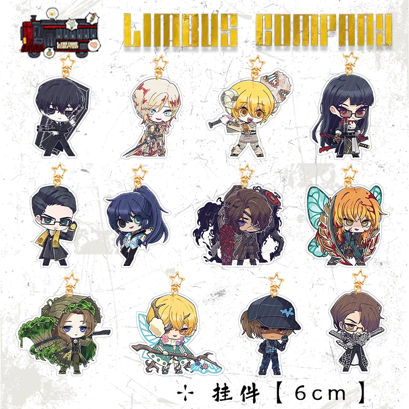 Limbus Company Anime keychain women acrylic key chain man funny key ring Pendant Ornament Accessories friend gift