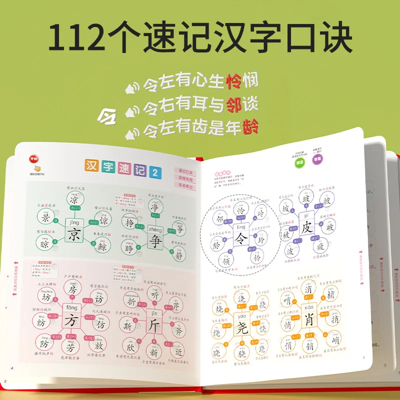 Primary School Chinese Synchronous Literacy Audiobook, Children's Cognitive Early Education, Chinese Character Learning Book