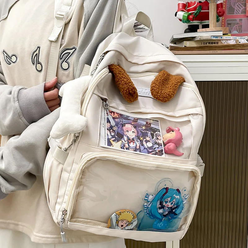 

Y2K Preppy Kawaii Japanese High School Girls Backpack Transparent Itabag For Dolls New 2024 Ita Bag School Bags Women Mochilas