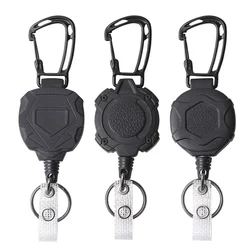 Fashion Retractable Keychains 80cm Retractable Stainless Steel Wire Multi-purpose Card Holder High Quality Badge Reels