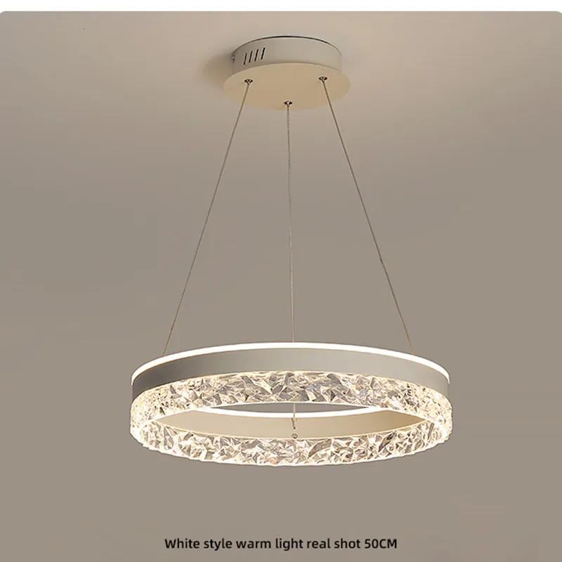 

Modern Round Ring Led Chandelier Remote Control Pendant Lamp For Living Room Dining Room Kitchen Bedroom Design Hanging Light