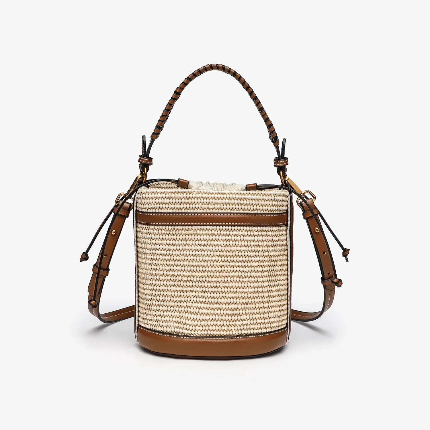 

Fashion Summer Casual Beach Bucket Woven Tote Women Handbag Shoulder Bag Messenger Crossbody Female Purse