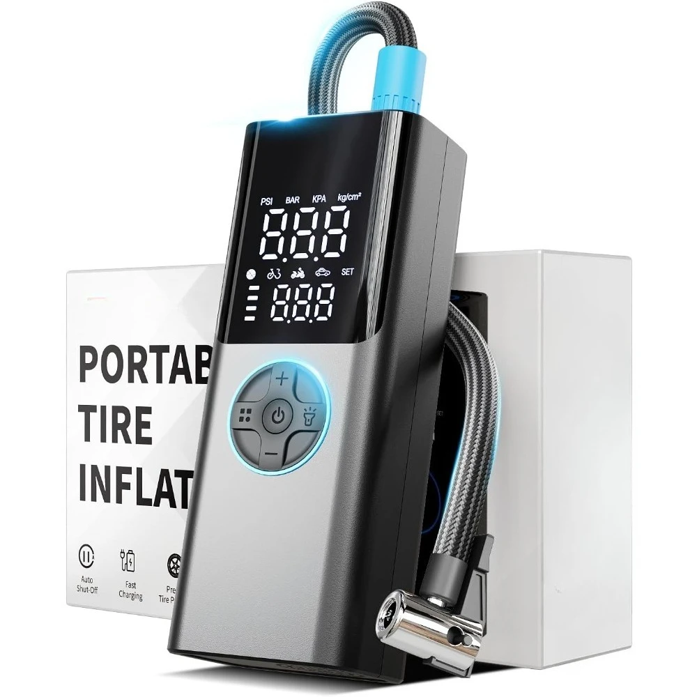 

US Shipping Tire Inflator Portable Air Compressor 150PSI High Pressure Car Tire Pump for Auto Motorcycle Bike Ball Fast
