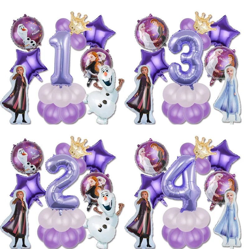 

Disney Frozen Princess Balloons Elsa Anna Theme Aluminum Foil Balloon Baby Shower Girl Birthday Party Decoration Set