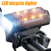 Double Headed Strong LED Bicycle Light Outdoor Mountain Bike Headlight Type-c Rechargeable Riding Equipment Night Riding Light