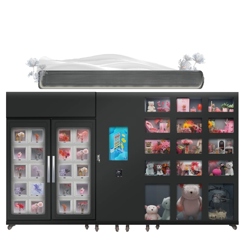 Fresh Flower and gift Vending Machine Automatic Temperature Adjustable Distributeur Refrigerator Vending Machines for Sa