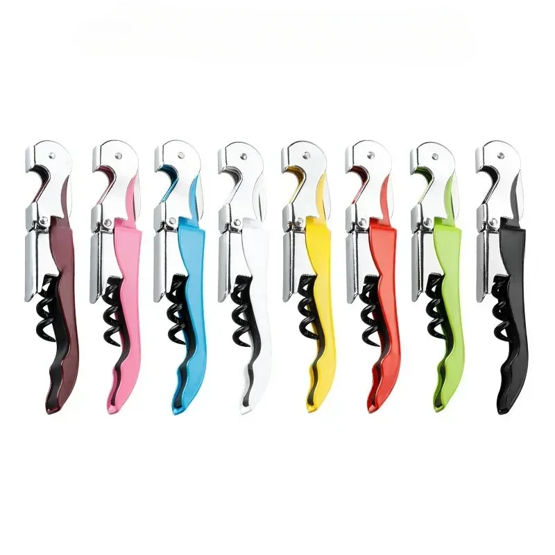 Customizable LOGO Stainless Steel Wine Knife Bottle Opener Personalize Corkscrew Multifunctional Beer Wine Metal Opening Tool