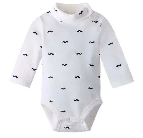 Mustache Baby Boy Bodysuits 100% Cotton Newborn Jumpsuits Babies One-Piece Clothing Turtleneck Infant 0-3 Years Infants Top Soft