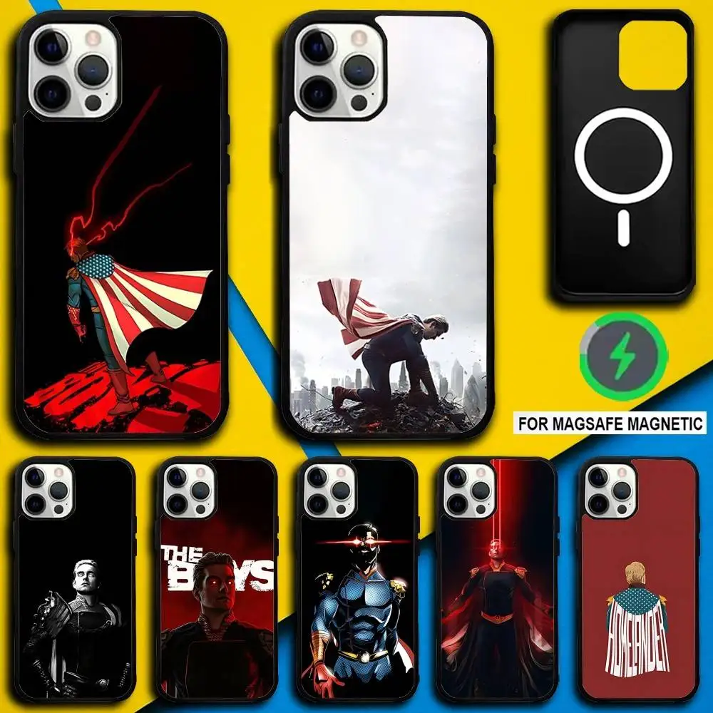 

H-Homelander the B-boys Phone Case For iPhone 16,15,14,13,12,11,Pro,Max,Plus,Mini,SE4,E Magnetic Magsafe Wireless Charging