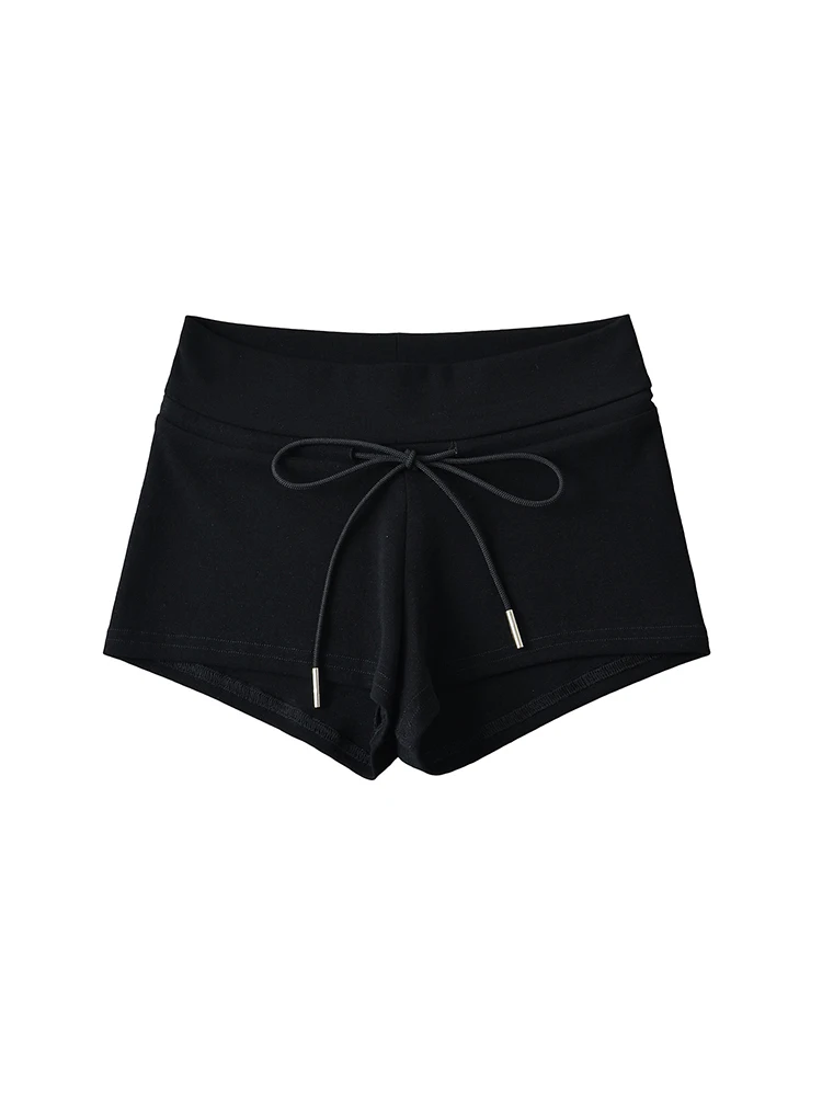 Amerykańskie retro stringi z wysokim stanem, sportowe spodenki damskie na lato, wygodne, bawełniane, luźne, wyszczuplające, proste, z szerokimi nogawkami, krótkie spodenki.