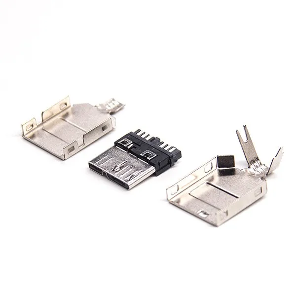 Micro USB 3.0 Male Plug Connector 9 Pin with Shell Bucket, SMT Type for USB 3.0 Data Cable DIY and PCB Board Repair