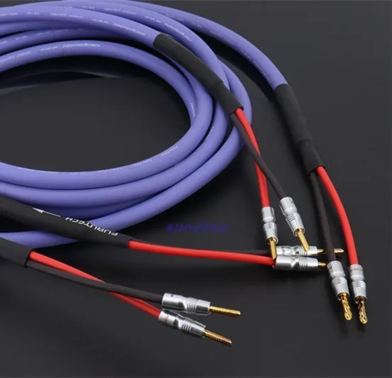 HiFi fs-a36 Banana plug hifi speaker cable high quality OCC 6N conductor audio connecting cable