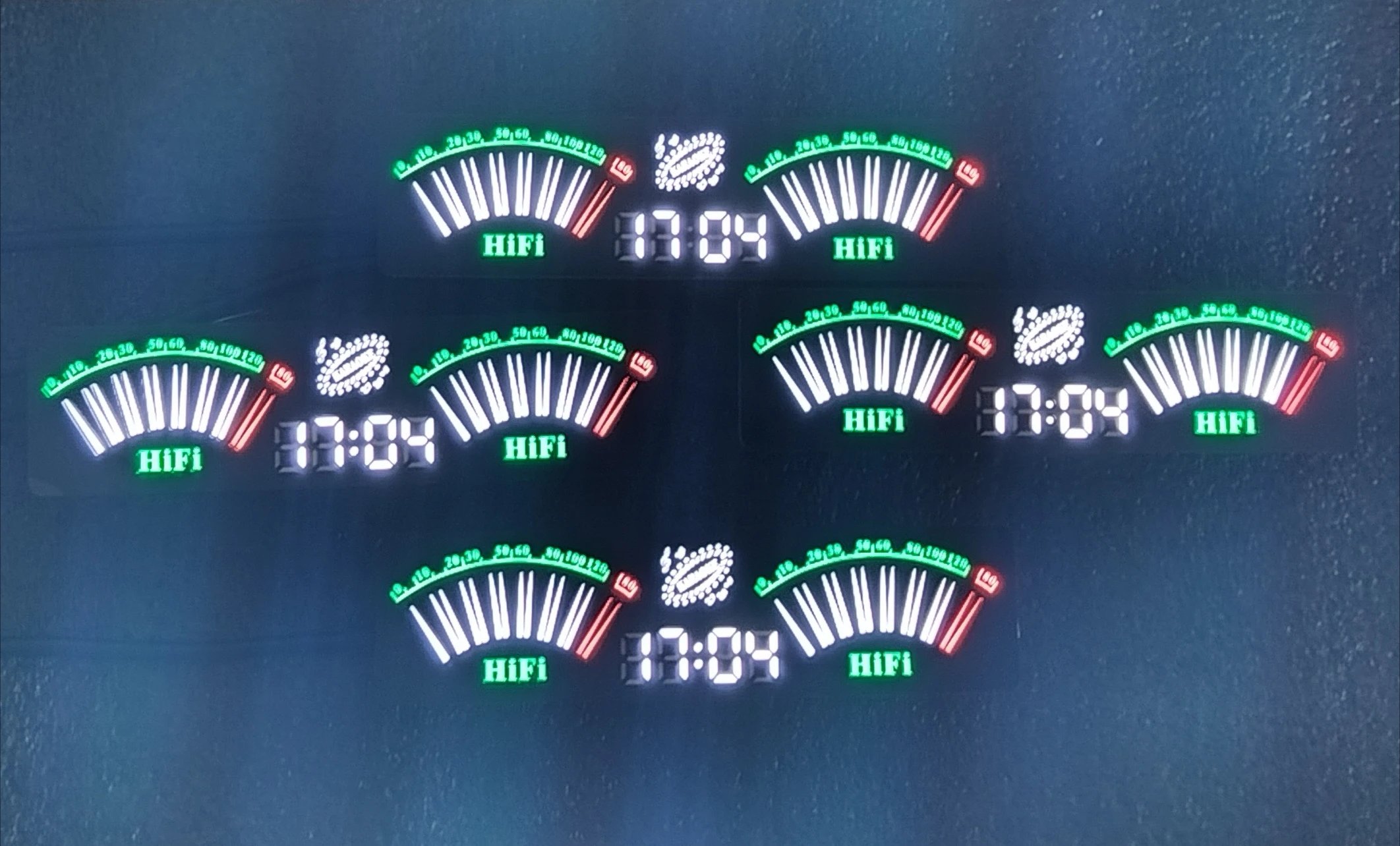 Desktop Luminous Ornament Vacuum Fluorescent VFD Display, Music Audio Frequency Spectrum, VU Level Meter Indicator