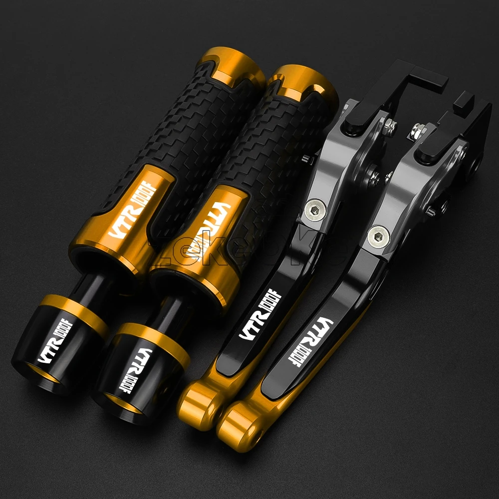 FOR HONDA VTR1000F VTR1000FV/FW/FX/FIRESTORM 1998-2005 2004 2003 2002 Motorcycle Adjustable Brake Clutch Levers Handlebar Grips