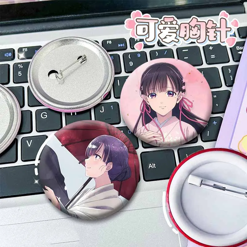 Anime My Happy Marriage Button Pins Cartoon Figure Cosplay Badge DIY Bag Clothes Accessories Round Brooch Toys Gifts for Friend