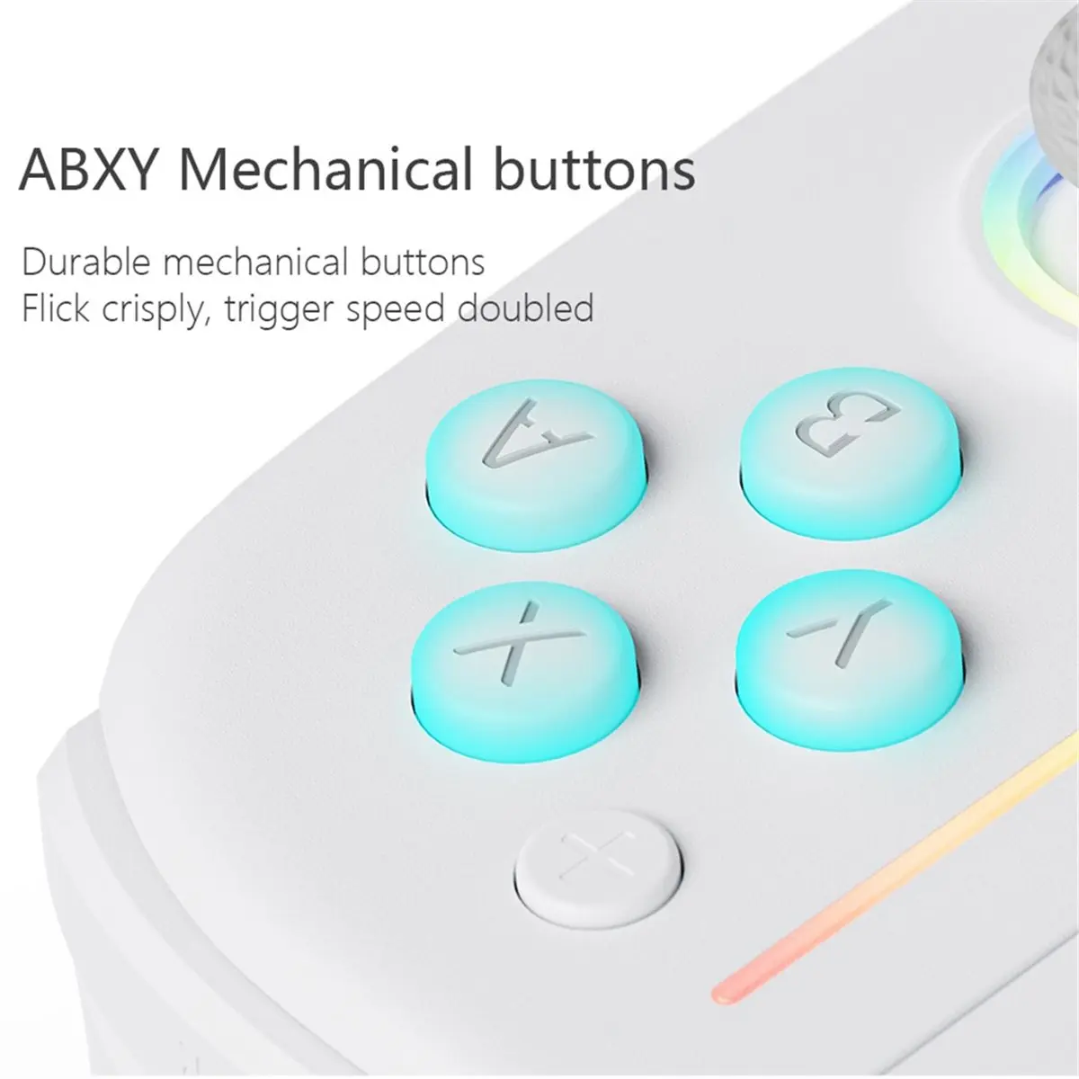 Wireless Gamepad for Switch IOS Android PC Wireless Bluetooth Controller with Hall Joystick 6- Motion Sensing A