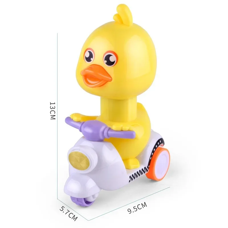 Pato amarelo brinquedo imprensa tipo crianças bebê inércia mini carro motocicleta nenhuma bateria necessária brinquedos para crianças de 2 a 4 anos de idade