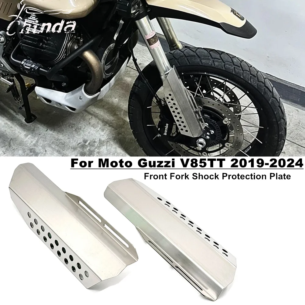 For Moto Guzzi V85TT V85 TT 2019 2020 2021 2022 2023 2024 Motorcycle Accessories Fork Shock Protection Plate