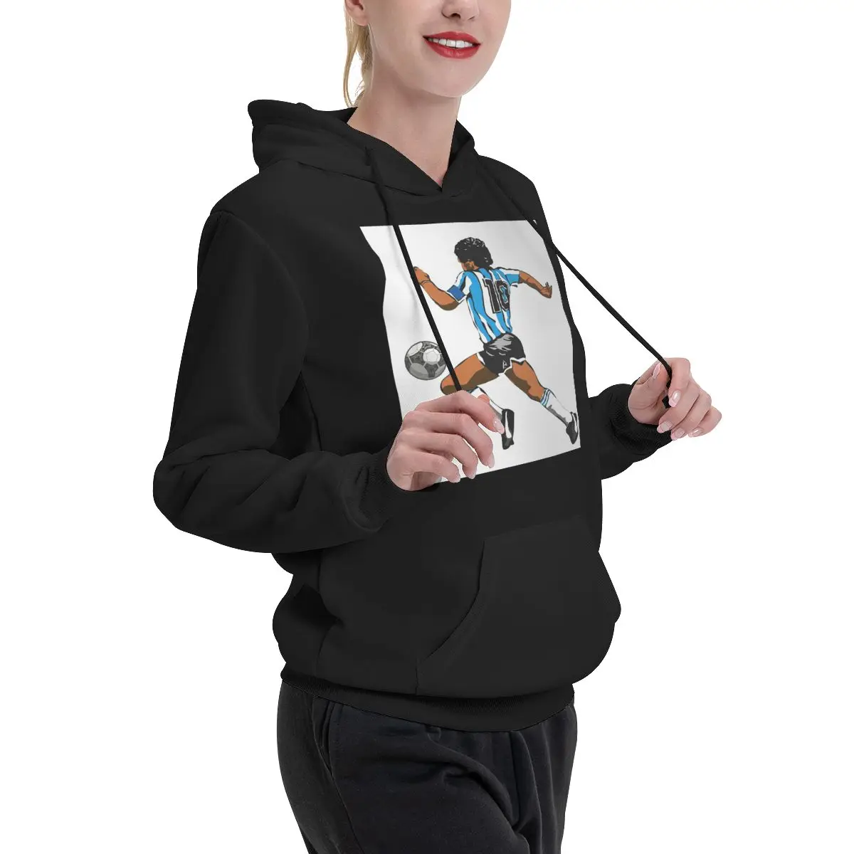 El Diego_41 Maradona الأرجنتين لكرة القدم هوديي الهيب هوب البلوز الخريف الشتاء الرجال النساء زوجين البلوز كم طويل بلايز