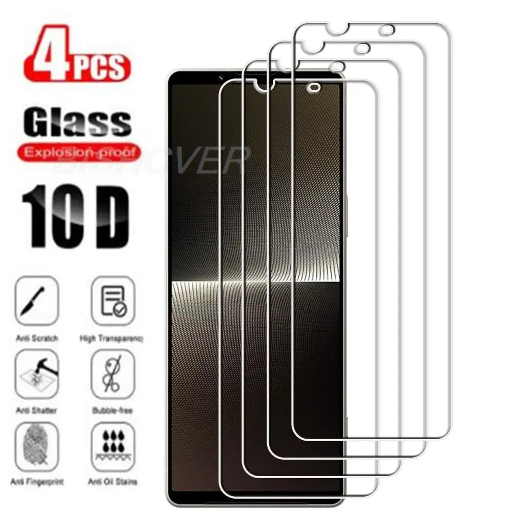 4Pcs Tempered Glass For Sony Xperia 1 V  6.5\