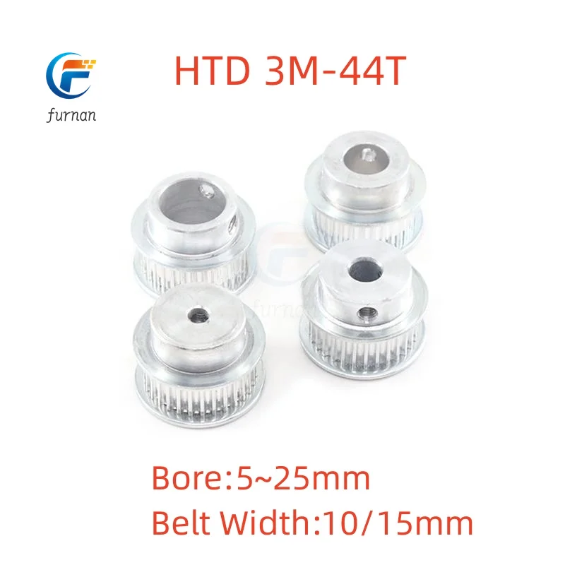 

BF type 44 teeth 3M Timing Pulley Bore 5mm to 25mm for 10mm 15mm Width HTD belt used in linear pulley Polia HTD 3M