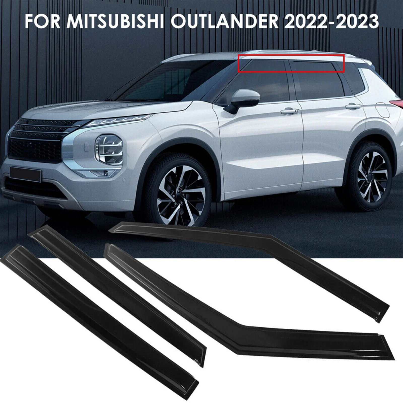 

4 шт., отражатели для окон Mitsubishi Outlander 2022, 2023