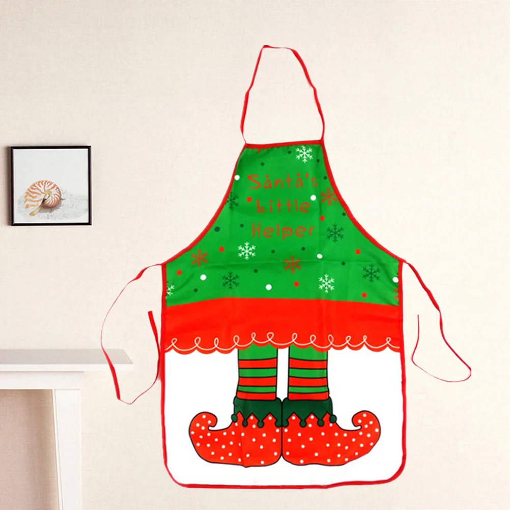 

Stainproof Canvas Apron Christmas Aprons for Women Lattice Adult Decorations Miss