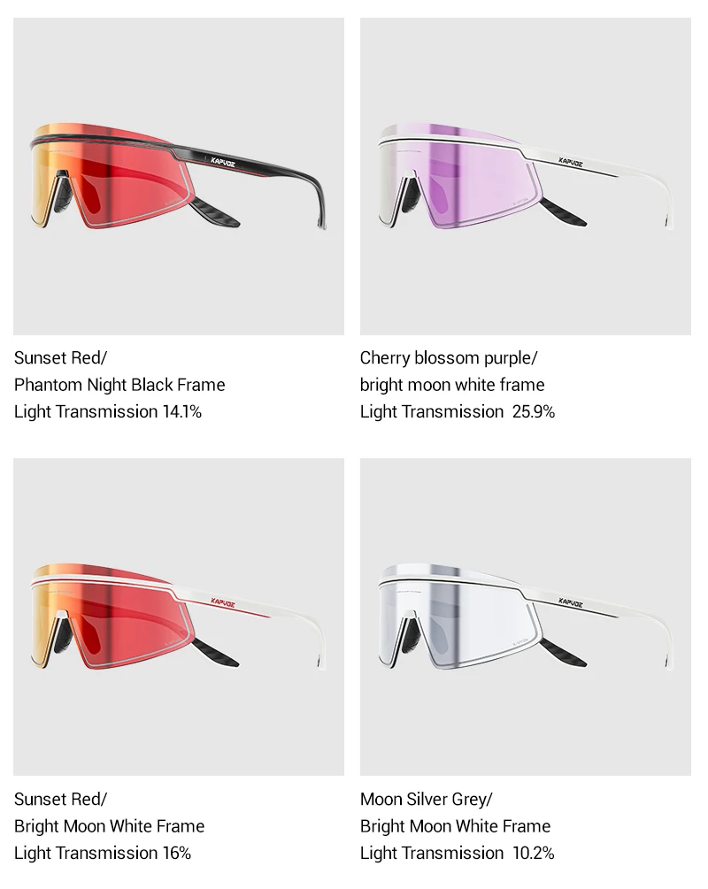 KAPVOE Neue Laufbrille Fahrrad-Sonnenbrille MTB Rennrad-Ausrüstung Herren Outdoor-Sportbrille UV400 Camping-Brille – Detail 25