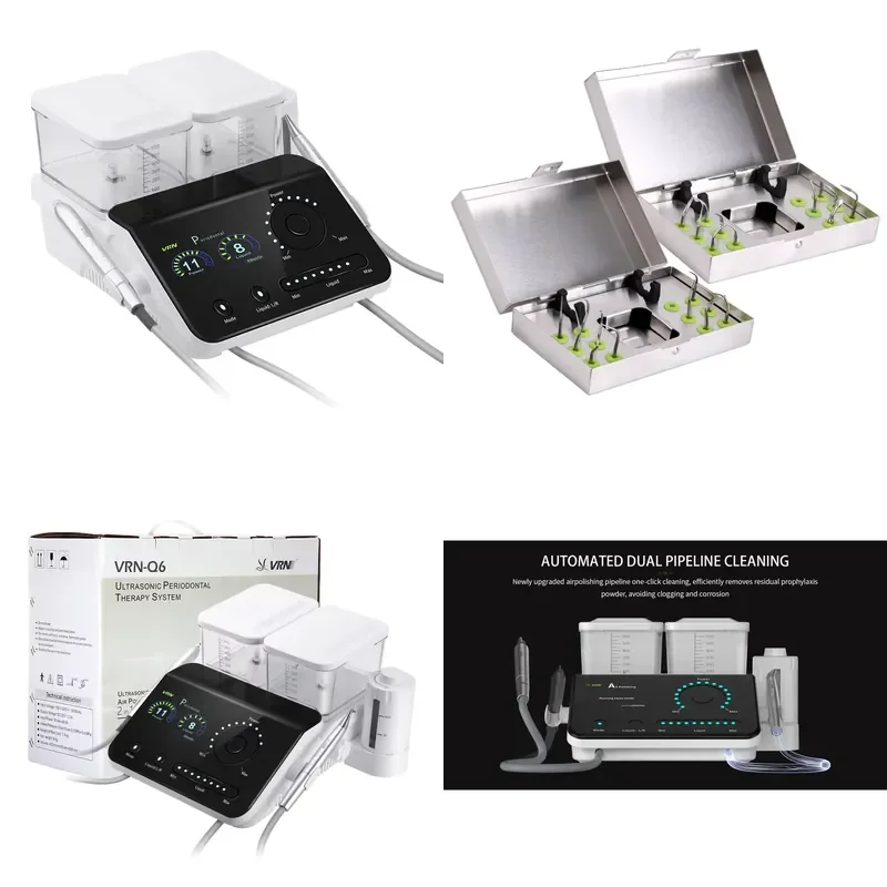 for VRN Q6 LED Dental Ultrasonic Scaler Electric Power Supply Root Canal Rinse Machine Dental Surface Air Polisher