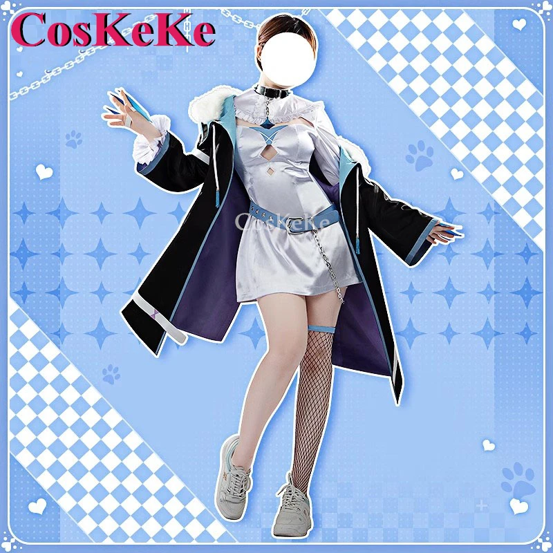 【Customized】CosKeKe Fuwawa Abyssgard Cosplay Anime VTuber Hololive EN Costume Lovely Uniform Halloween Party Role Play Clothing