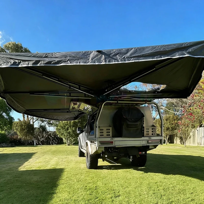 Hot Selling 270 Degree Car Foxwing Standing Toldo Para Automovil Outdoor 270 Awning With Aluminum Campi High Quality