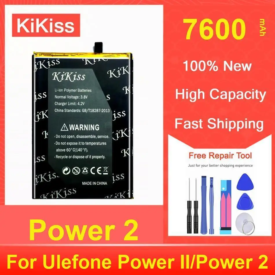 

Kikiss Battery 7600Mah Power 2 For Ulefone II/Power