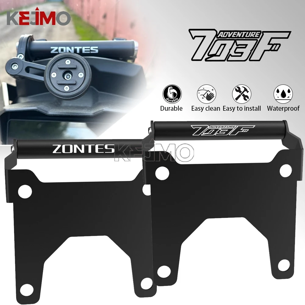 CNC Aluminum Motorcycle GPS Mount Phone Holder Stand Navigation Extension Bracket 22mm For ZONTES ZT 703F ZT703F 2025 2026 2027