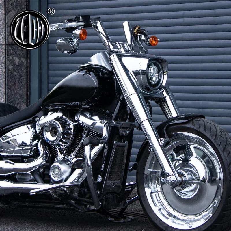 Suitable for Harley Fat Boy Softail Heritage Street Bob Dyna07-24 Breakout RoadKing14 Handlebar Modification 2Inch Thickened