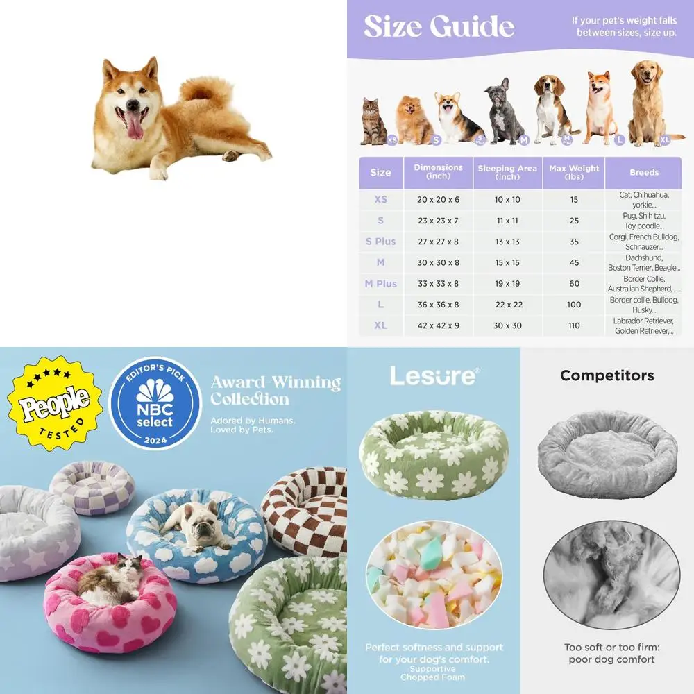 

XL Washable Round Orthopedic Dog Bed - Indoor Anti-Anxiety Calming, Plush Shaggy & Anti-Slip, 36 Green