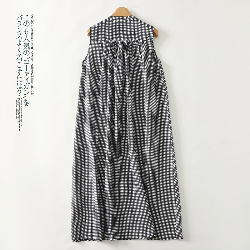 

Summer Long Svel Dr Women's Plaid Print irt Dr Artistic Sle Midi Skirt Straight Cut Polyester Fiber Thin Model