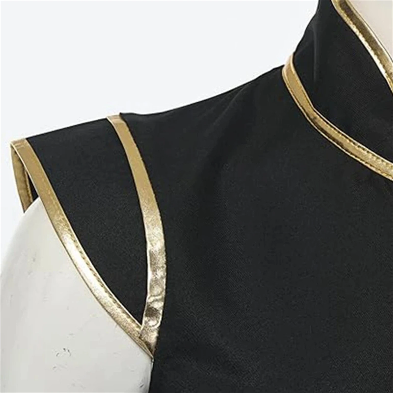 Mens  Medieval Viking Vest Long Vest Renaissance Sleeveless Jacket Knight Surcoat With Buttons Halloween Carnival Party Uniform