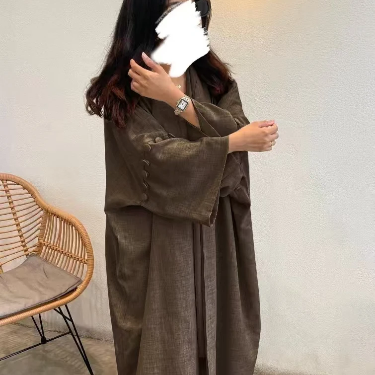 جديد الشرق الأوسط دبي فضفاض عارضة سترة رداء الدكتور الصيف طويل Sve ماكسي الدكتور مريحة للتنفس المرأة الدكتور