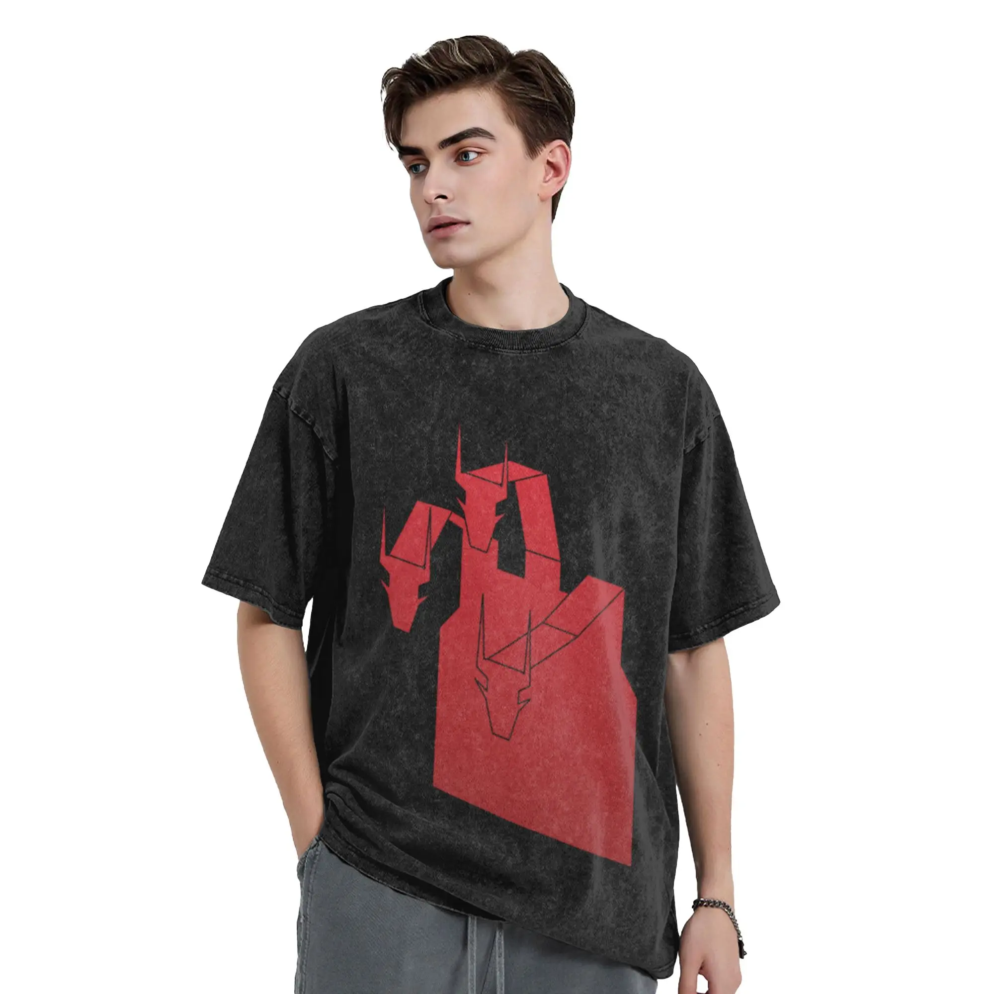 King Geedorah Cut Out Unique Cool A Washed T Shirt Men's Women's Oversized Cotton Tees Tops