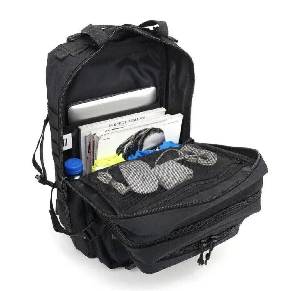 Тактический рюкзак, 3-дневный штурмовой рюкзак, армейская сумка Molle, уличный военный рюкзак 45 л, для путешествий, пешего туризма, кемпинга, большой вместительный рюкзак, рюкзак