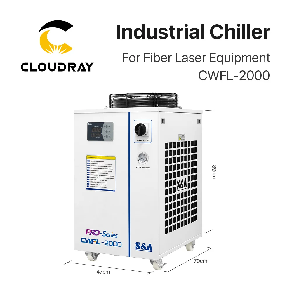 Cloudray Original S&A Industrial Chiller CWFL-2000  50/60Hz 15L/min Rated Flow for Industrial Machine Water Cooling System