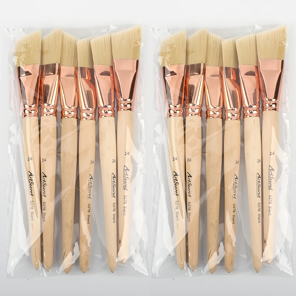 

Artsecret 12 шт./компл. наклонные кисти для масляной акриловой живописи, принадлежности для художников, клей, кисть, инструмент