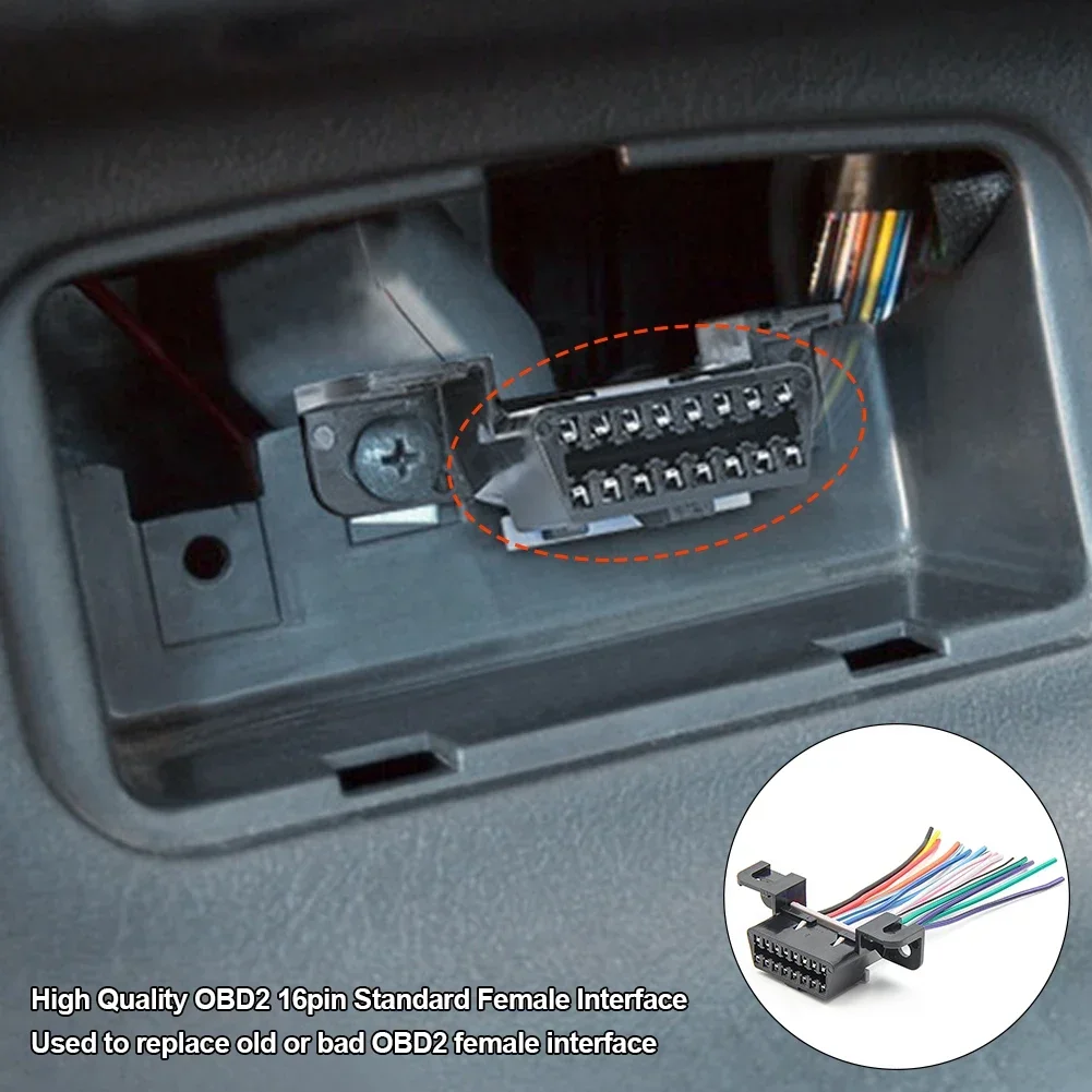 For Car Diagnostic Auto Tool OBD 2 Connector Cable 10cm/30cm 16pin J1962F OBD2 Extension Cable Male Line To Female Automotive