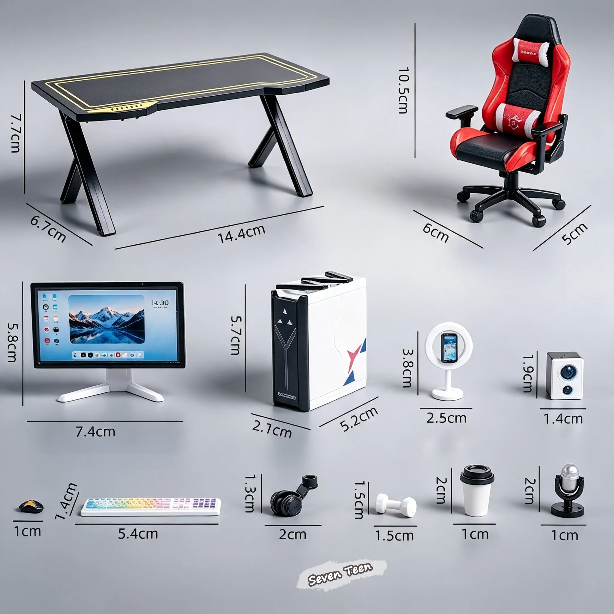 1:12 Mini Gaming Desk Chair Se - Gaming Keyboard Mini 评论和价格